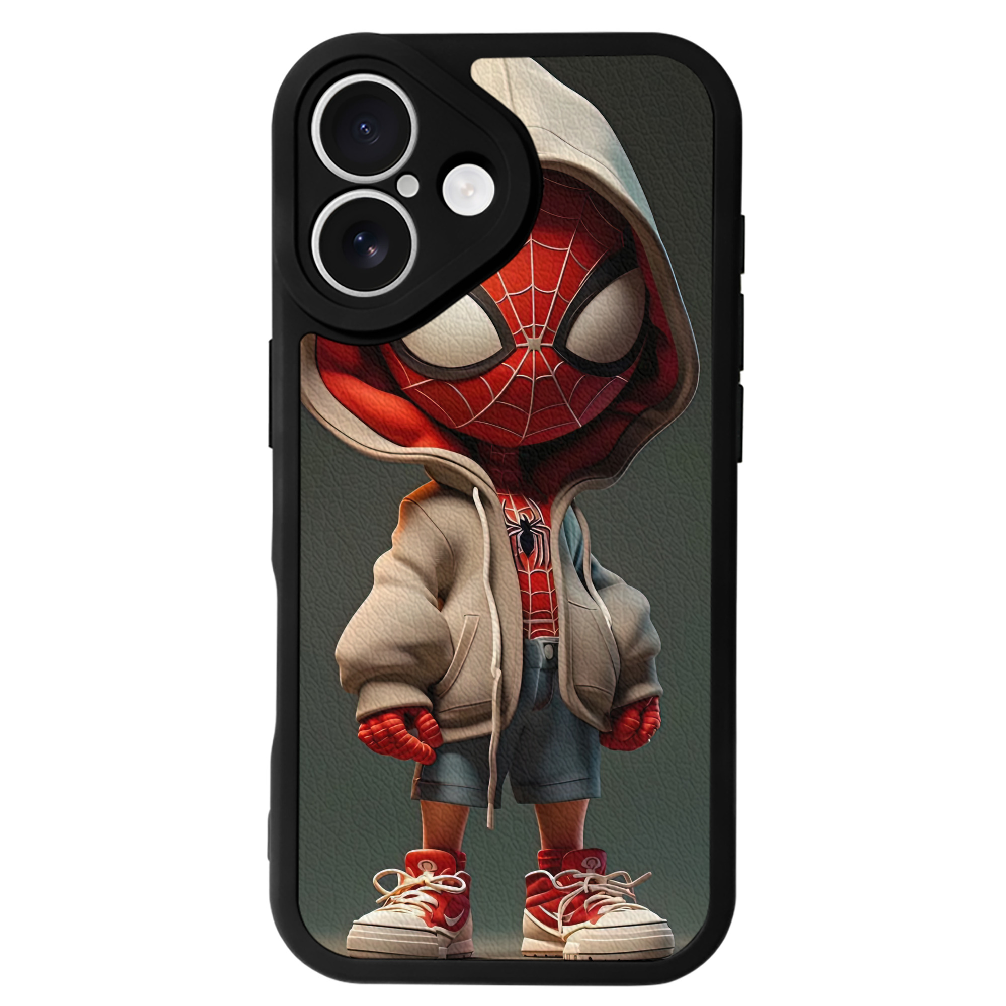 （画像用） Spider Man スパイダーマン 【iPhone 16シリーズ対応】シリコンスマホケース（レザー調） 材質：シリコン